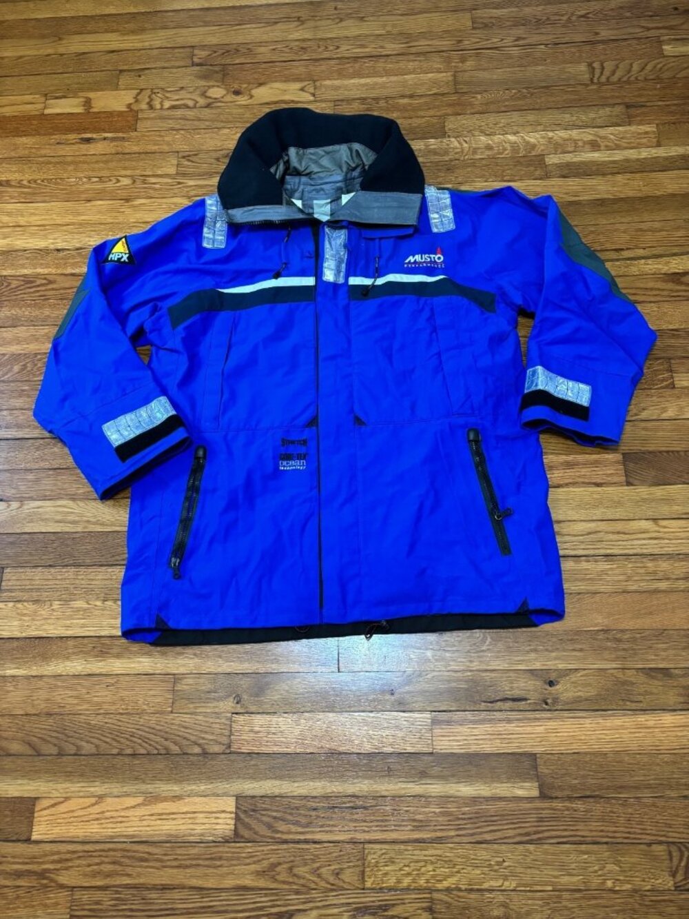 Musto HPX Gore-Tex Ocean Performance Sailing Jacket Mens Sz 2XL Blue Reflective
